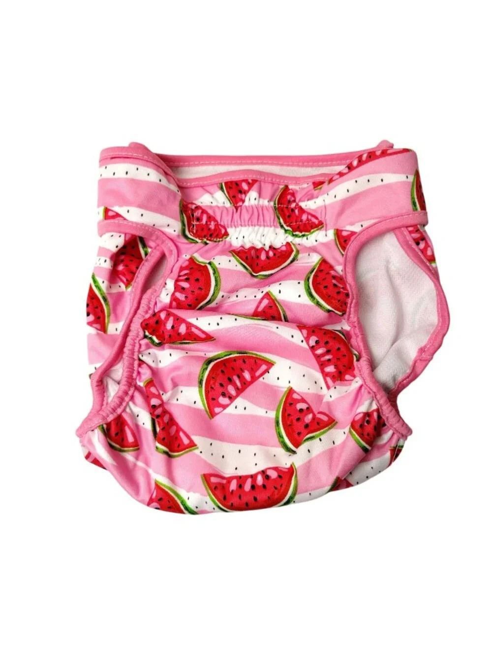 Reusable Female Dog Large Diaper Panty With Adjustable Straps Watermelon Print